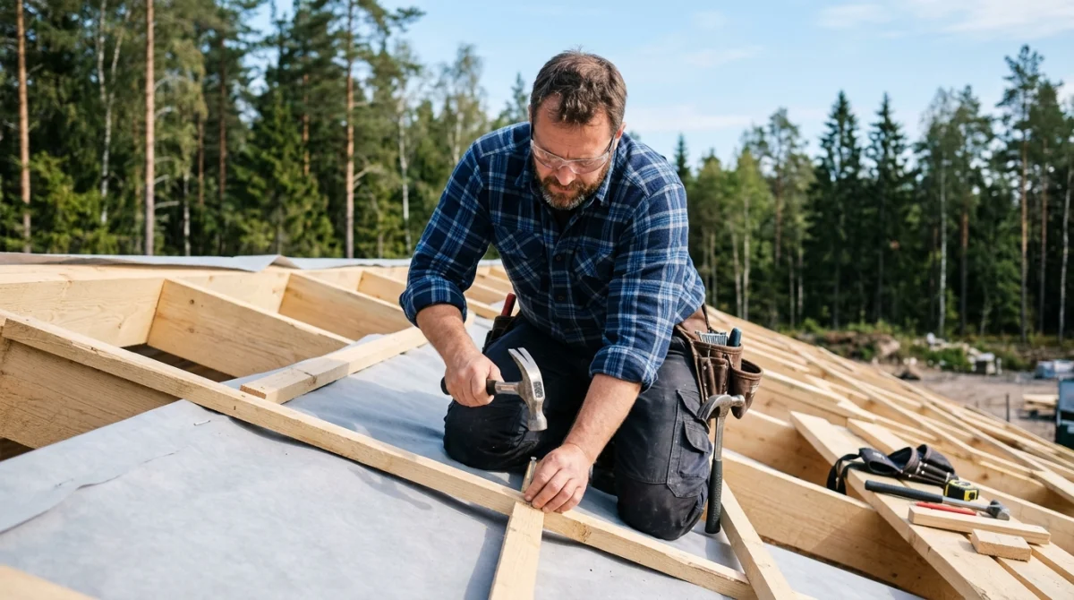 comment faire une charpente en bois 1 pente