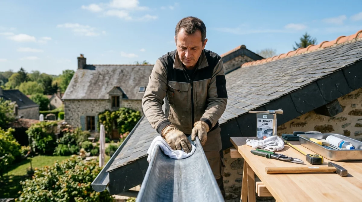 comment réparer une gouttière en zinc