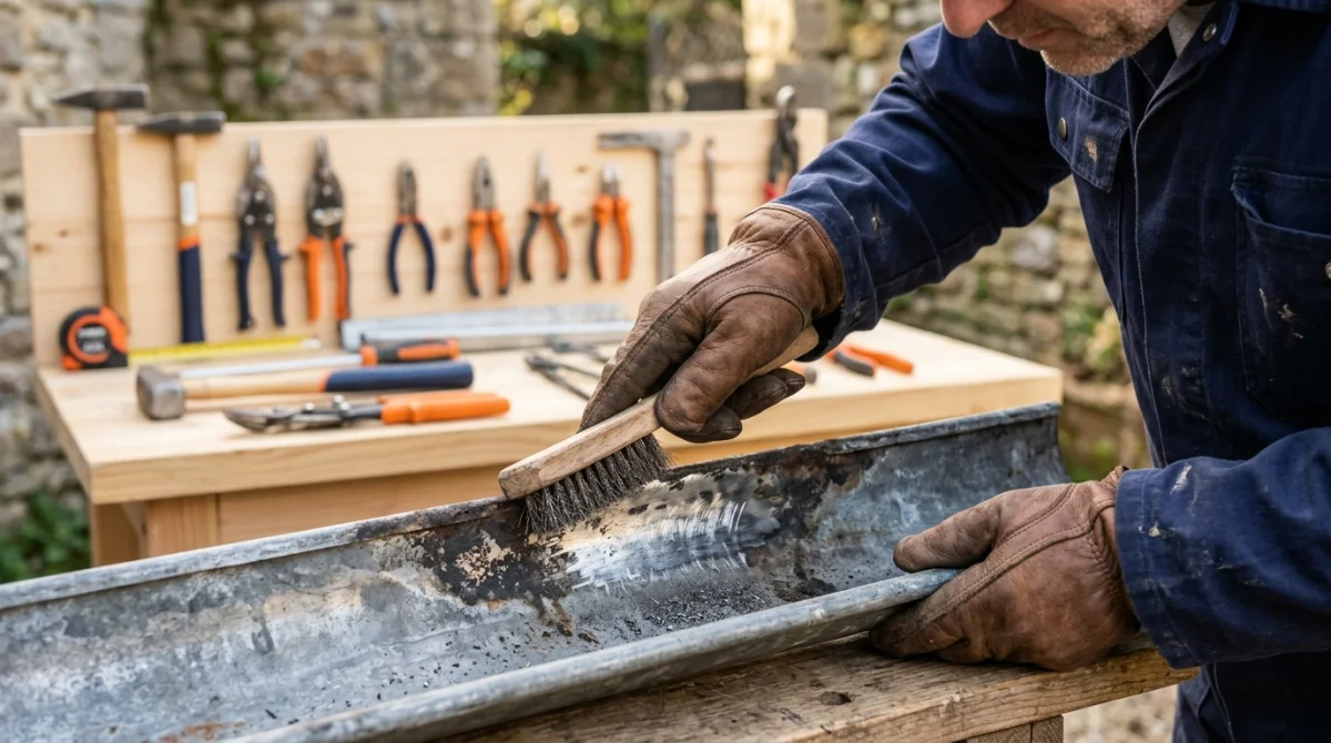 comment réparer une gouttière en zinc
