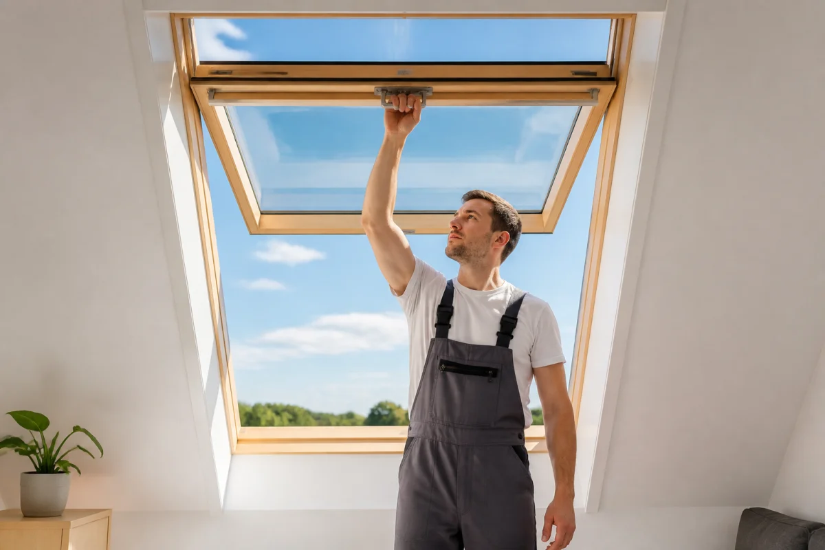 comment nettoyer un velux en hauteur